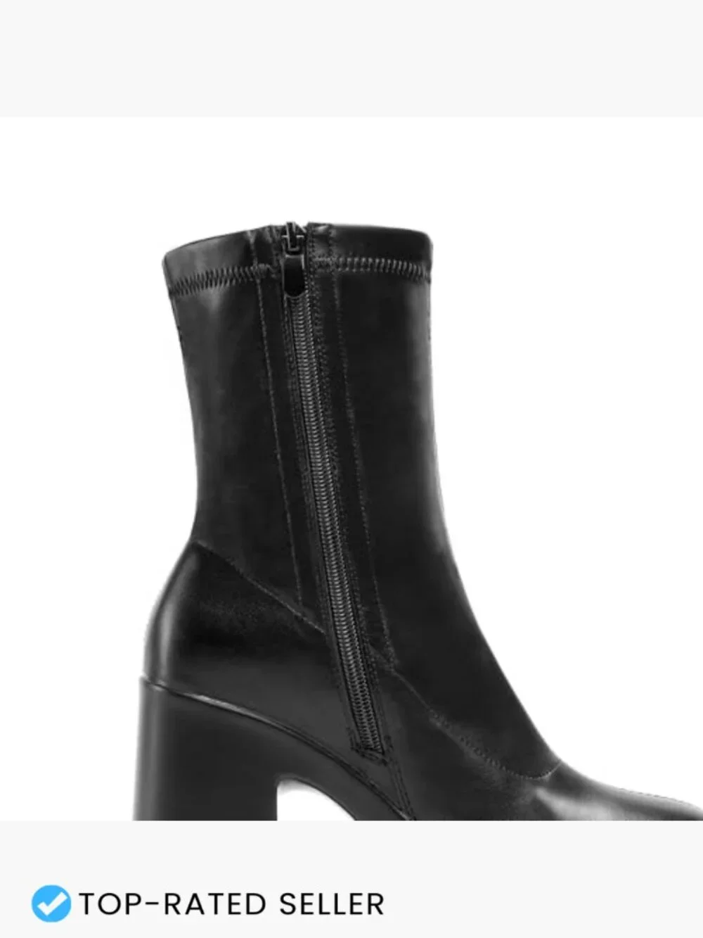 Women's Platform Gogo Ankle Boots Chunky Heel Square Toe Booties Y2K